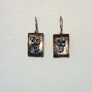 Silpada Sterling Silver 925 Oxidized Earrings on French Wire, W1769 - Retired